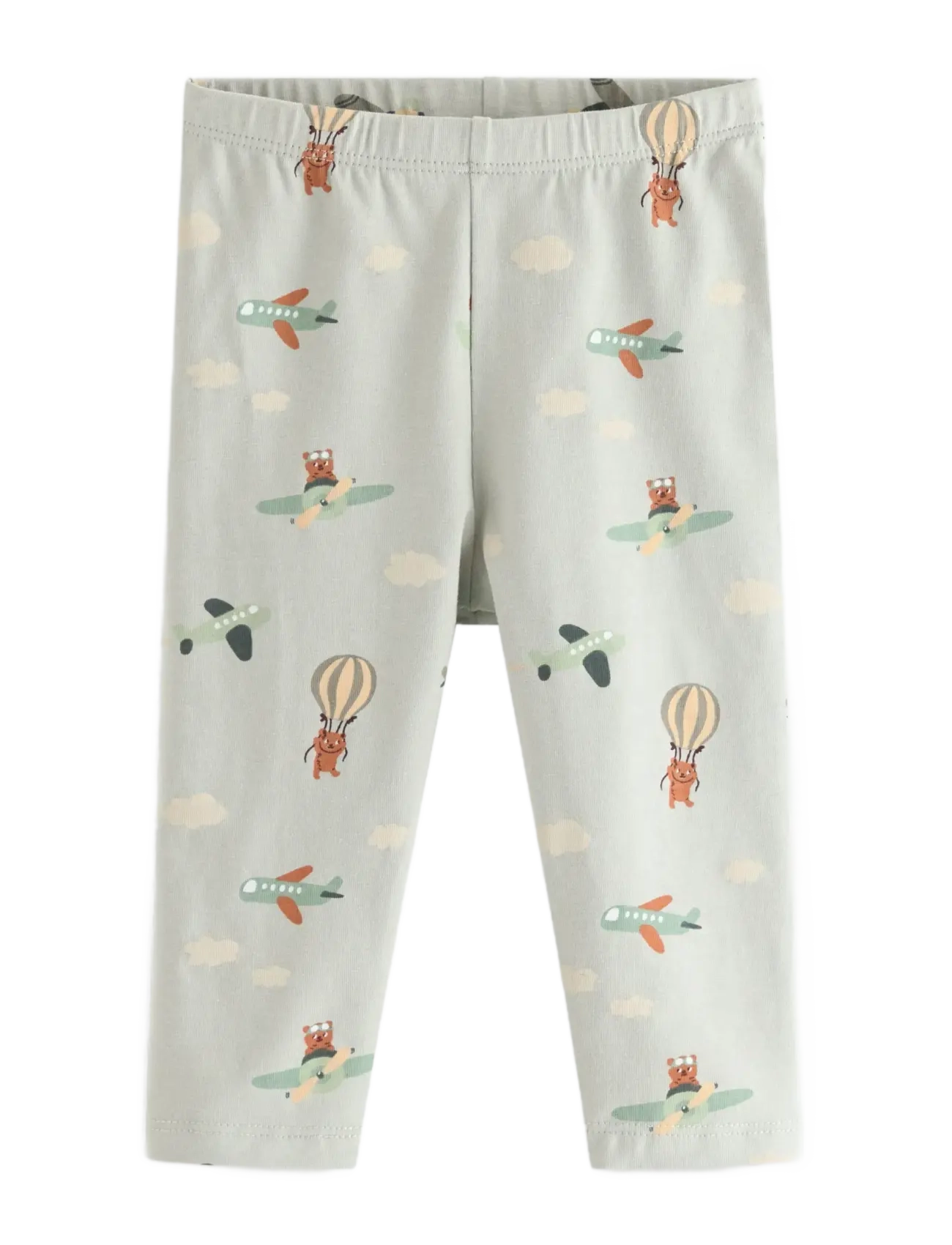 Lindex Leggings With Airplanes, 68, Unterteile, Grün - Leggings, Kinder