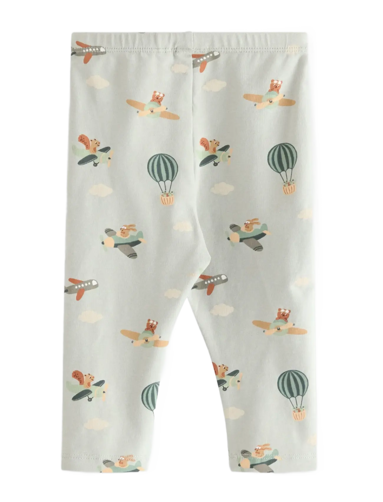 Lindex - Leggings with airplanes - light dusty green - 1