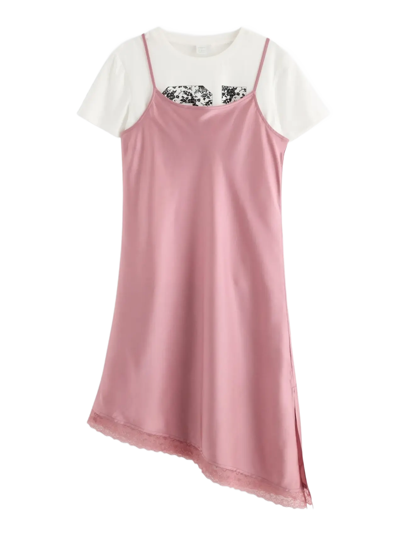 Lindex Set - dress and t-shirt - Komplektid - DUSTY LILAC / pink/rose