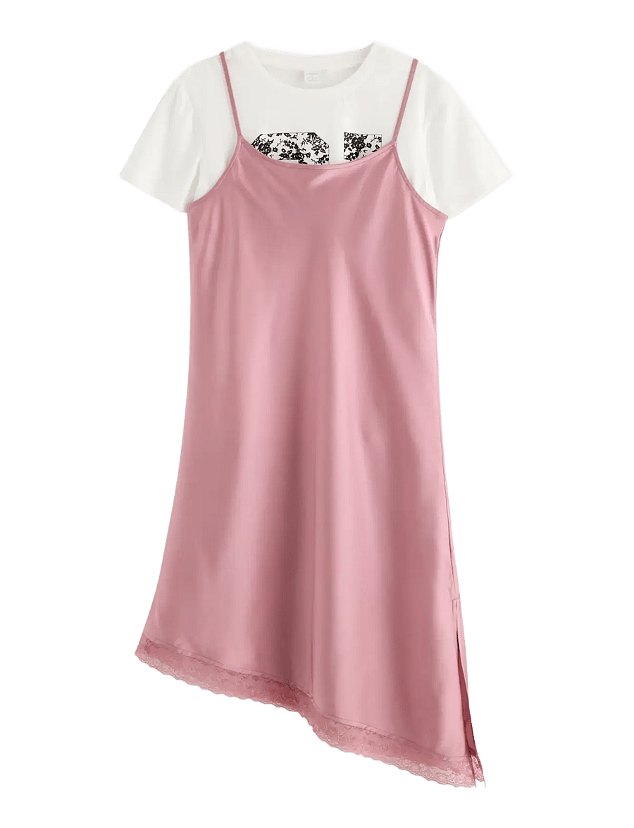 Lindex - Set - dress and t-shirt - komplektid lühikeste varrukatega t-särgiga - dusty lilac - 1