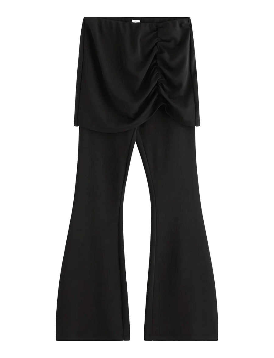 Lindex - Jersey trousers with skirt - black - 1