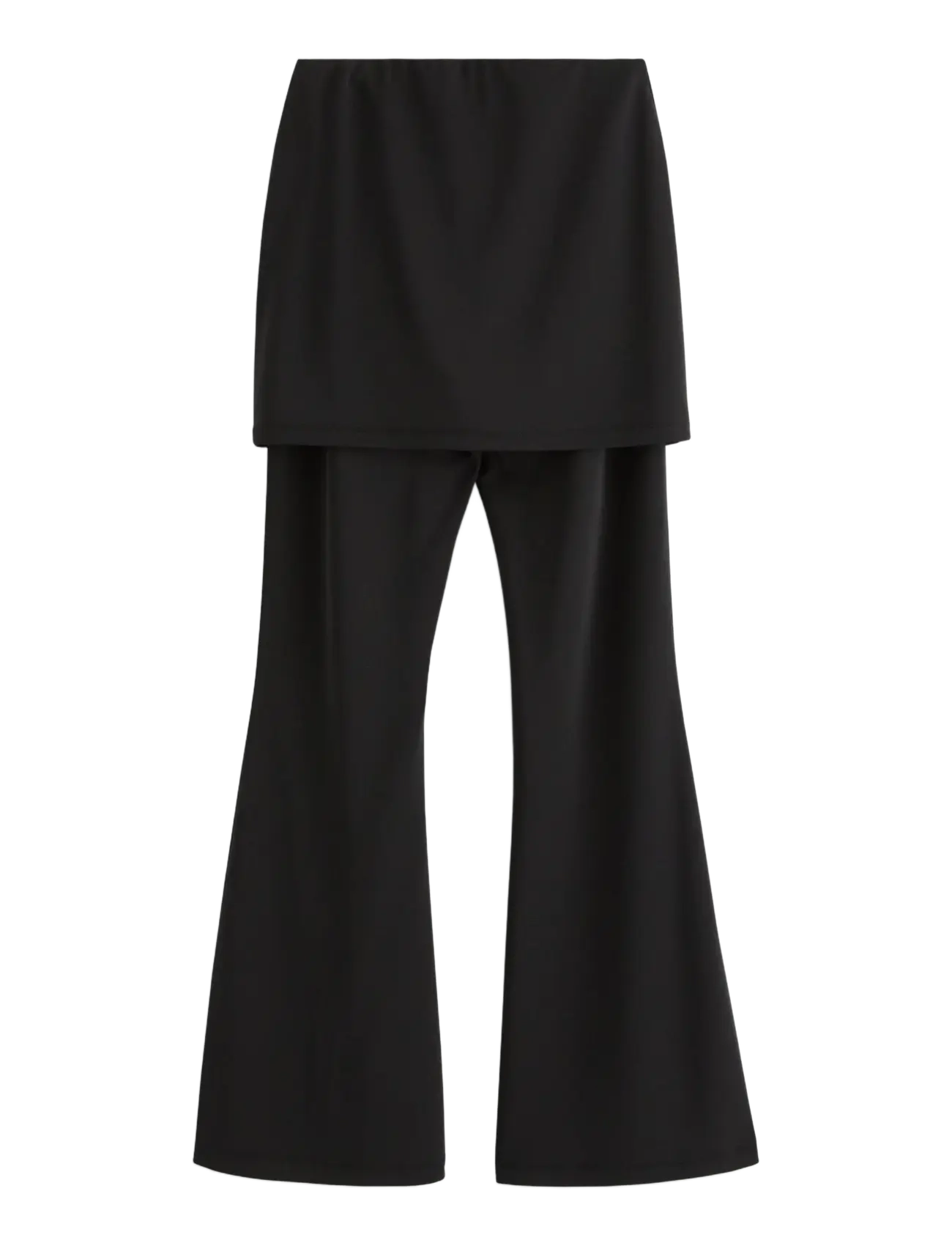 Lindex - Jersey trousers with skirt - black - 2