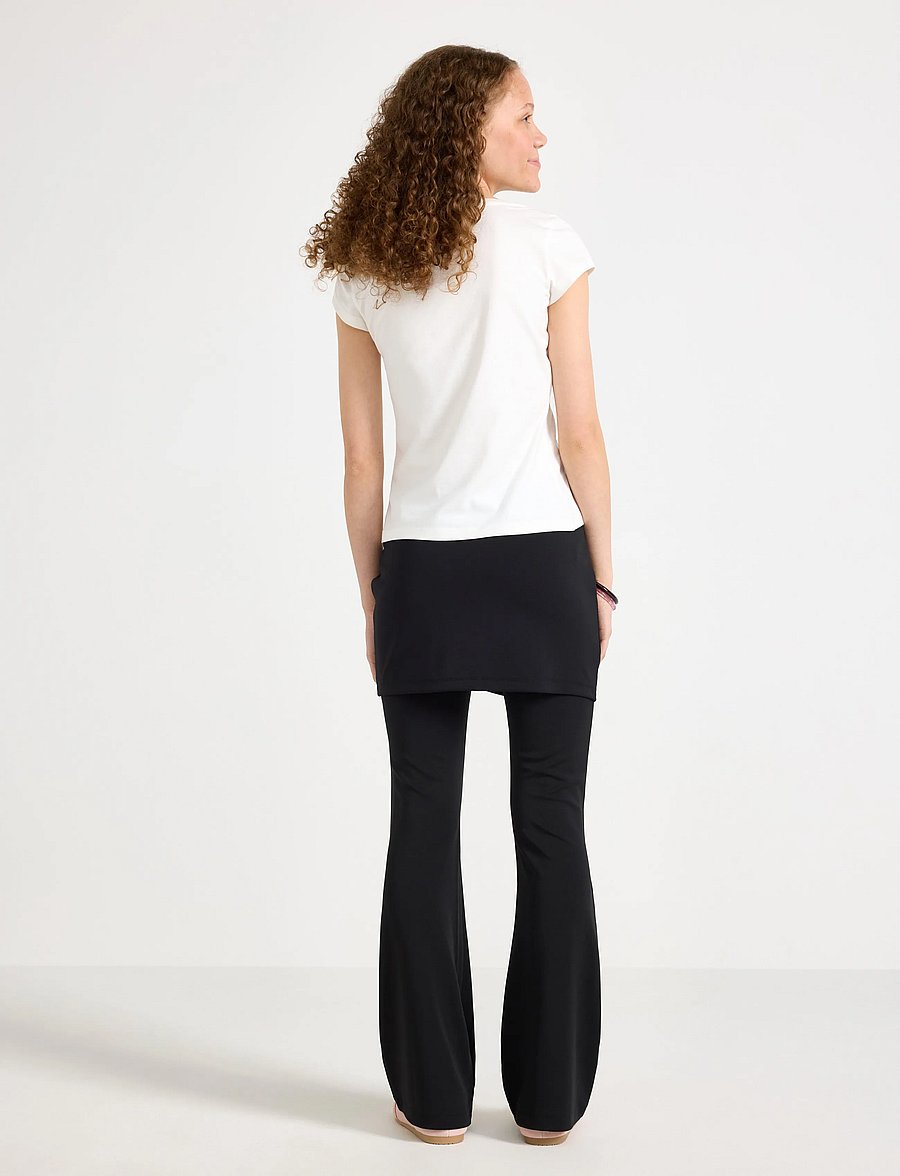 Lindex - Jersey trousers with skirt - black - 3
