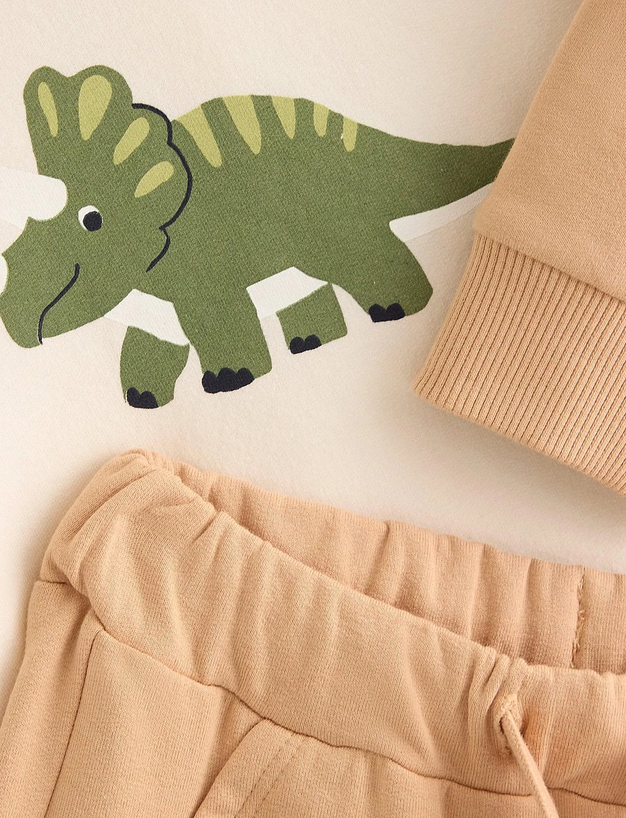 Lindex - Set with sweater and joggers - spordidressid - beige - 2