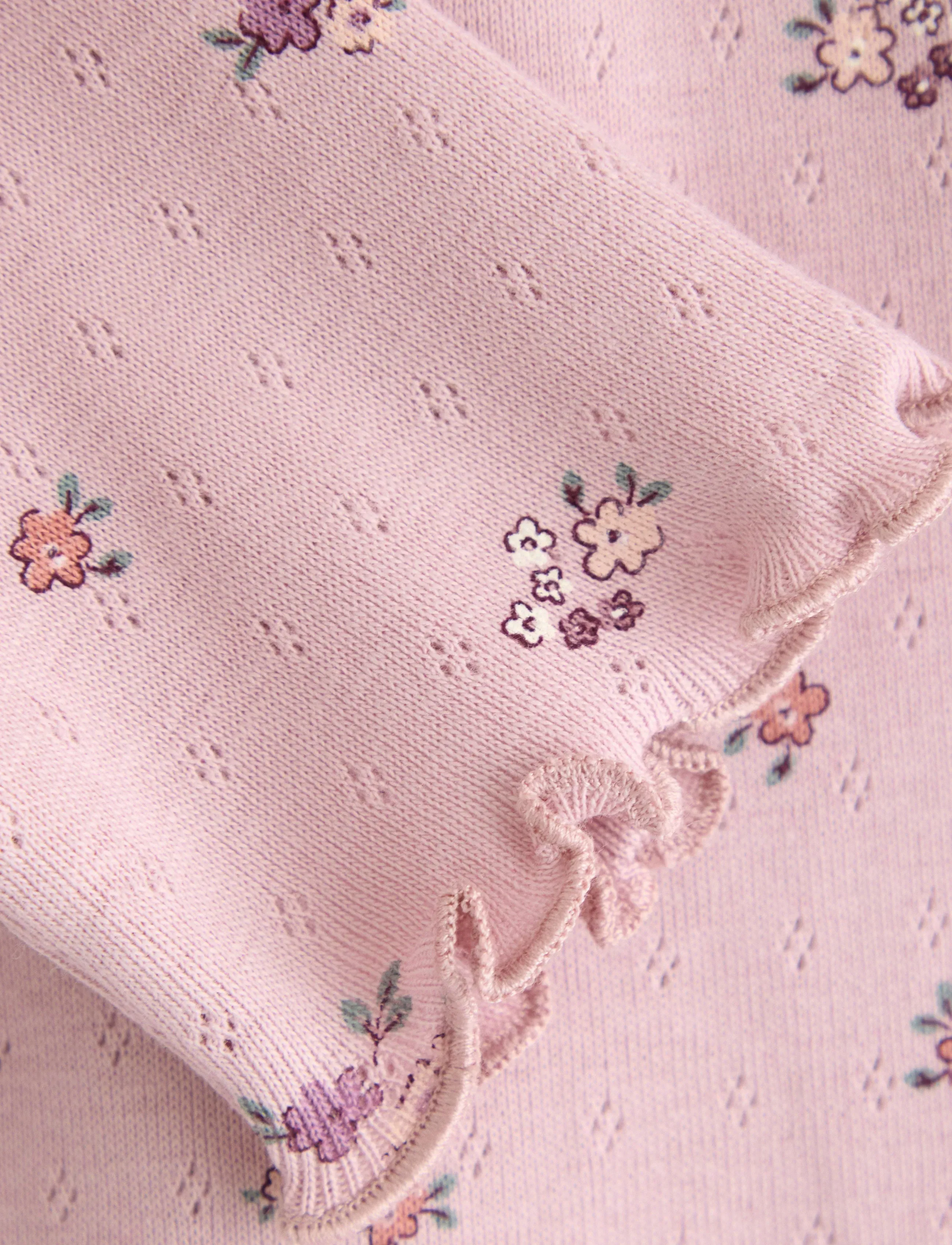 Lindex - Long-sleeved top in pointelle - light dusty lilac - 5
