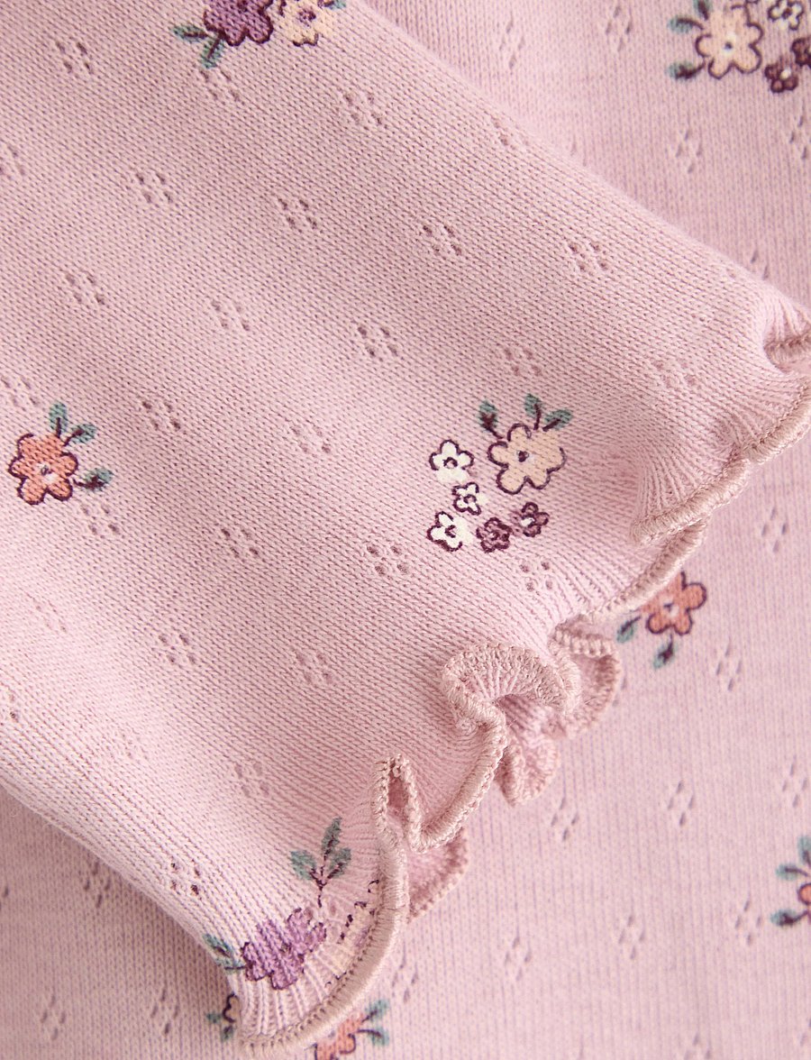 Lindex - Long-sleeved top in pointelle - langärmelig - light dusty lilac - 5