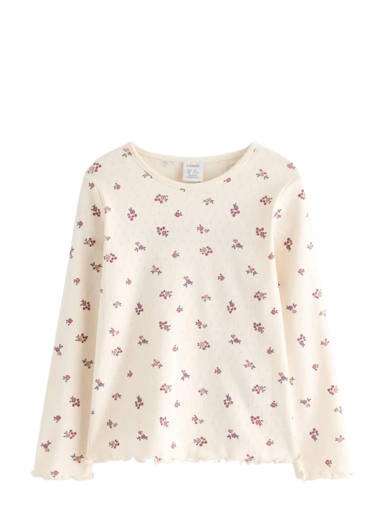 Lindex Long-sleeved top in pointelle - Lindex - WHITE / white
