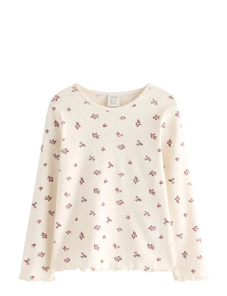 Lindex - Long-sleeved top in pointelle - langärmelig - white - 1