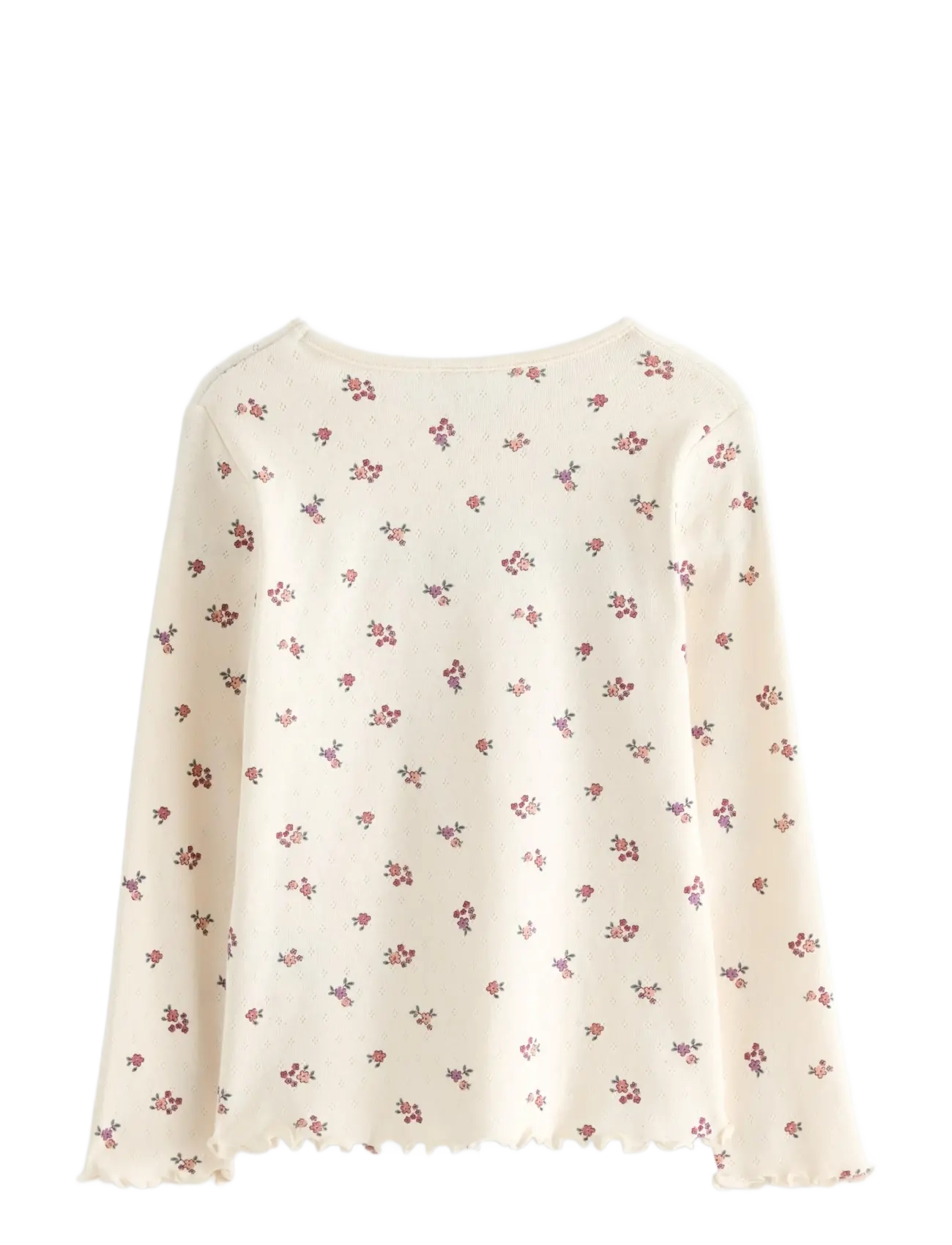 Lindex - Long-sleeved top in pointelle - white - 2
