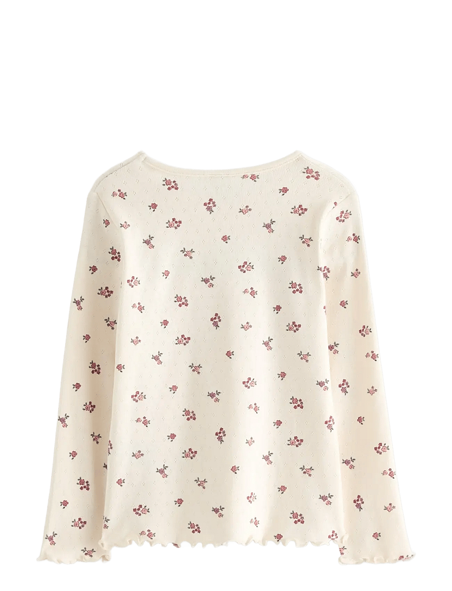 Lindex - Long-sleeved top in pointelle - langärmelig - white - 2