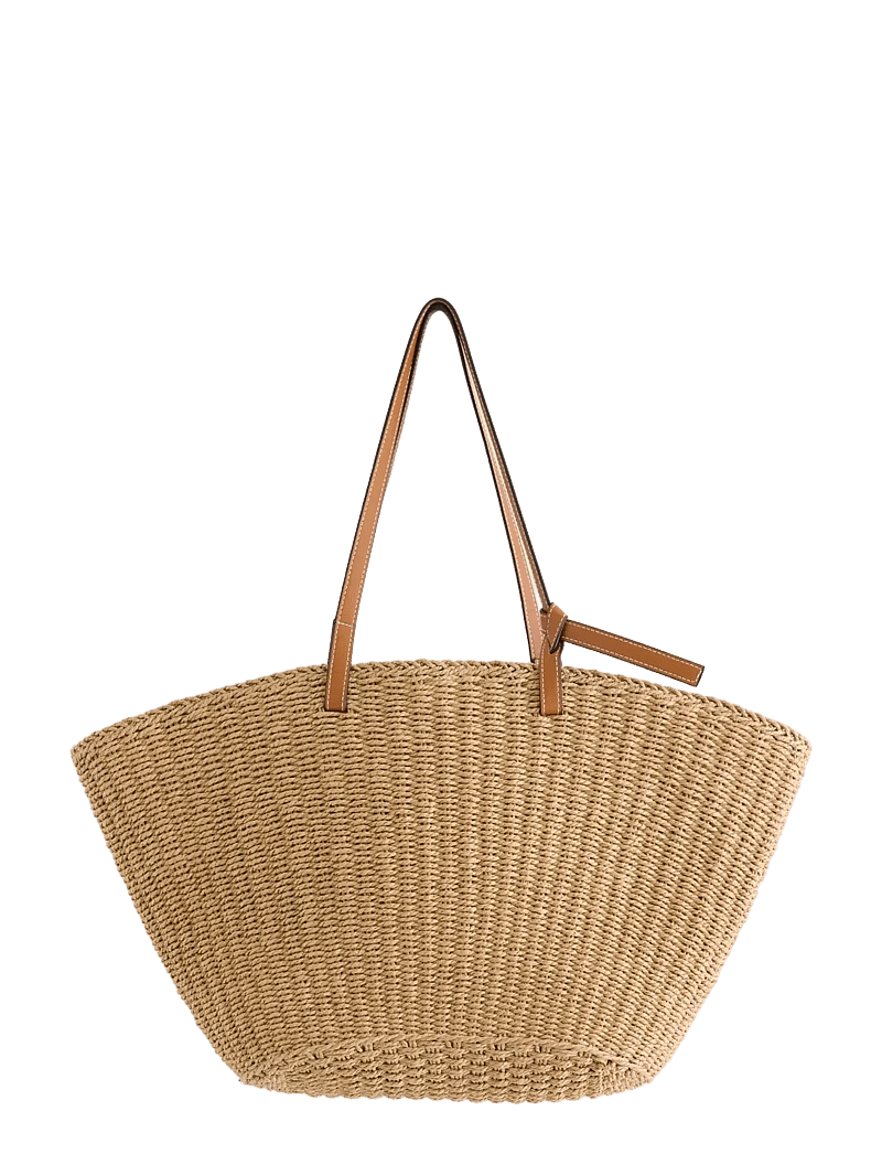 Lindex - Bag in paper straw - sacs en toile - beige - 0