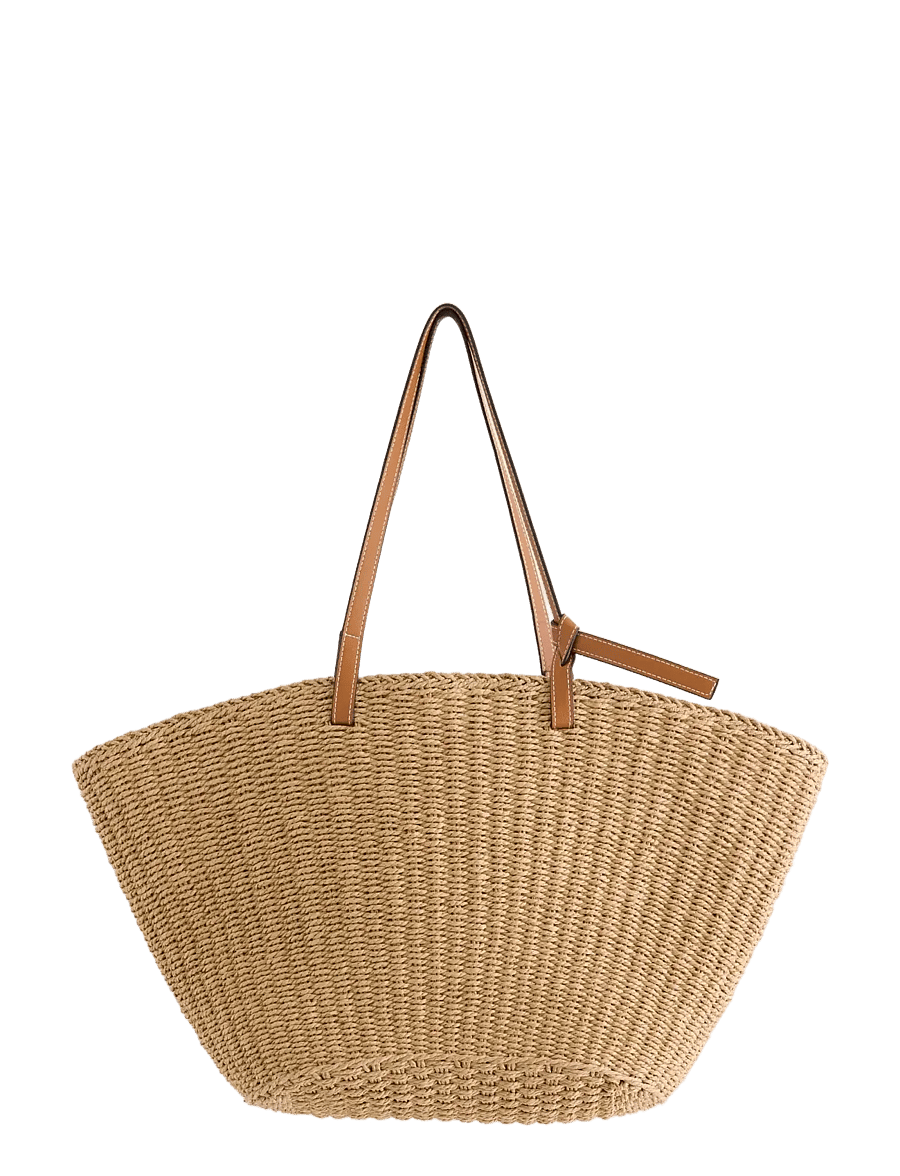 Lindex - Bag in paper straw - tote-stiilis kotid - beige - 0