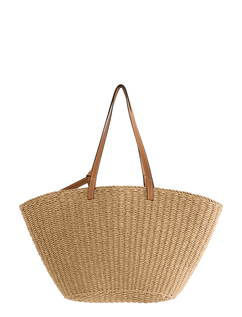 Lindex - Bag in paper straw - sacs en toile - beige - 1