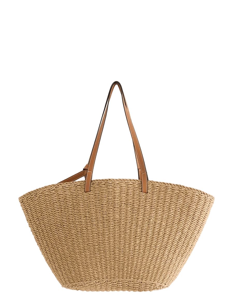 Lindex - Bag in paper straw - tote-stiilis kotid - beige - 1