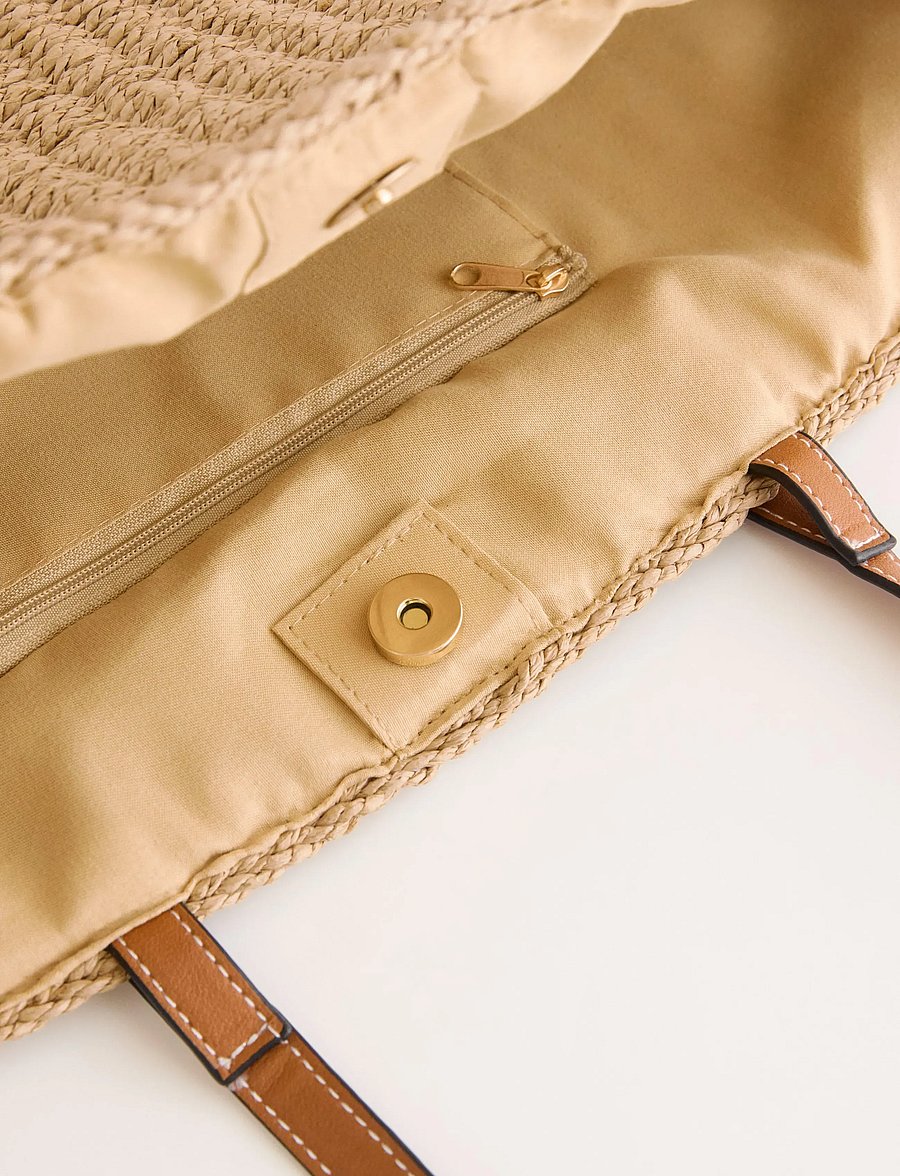 Lindex - Bag in paper straw - tote-stiilis kotid - beige - 2
