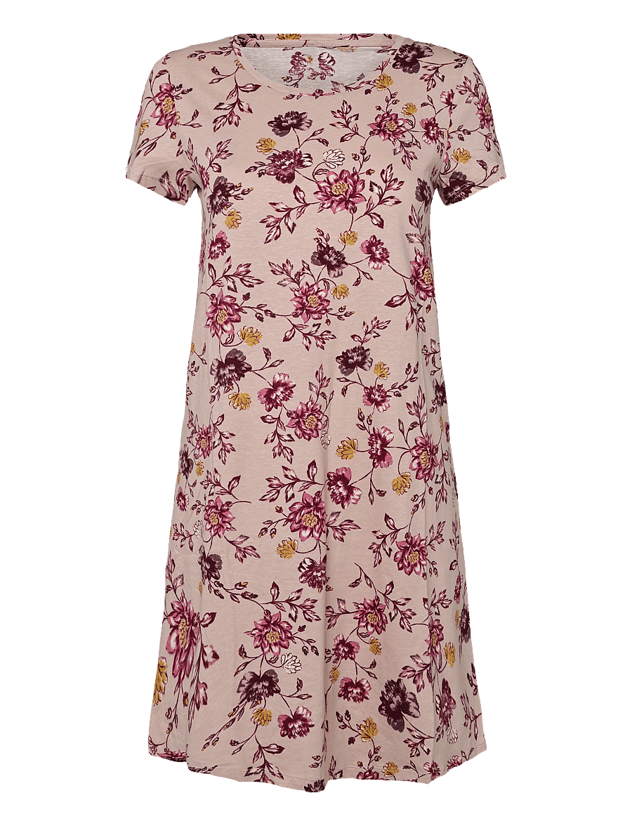 Lindex - Nightdress with short sleeves - t-shirt-kleider - light dusty pink - 1