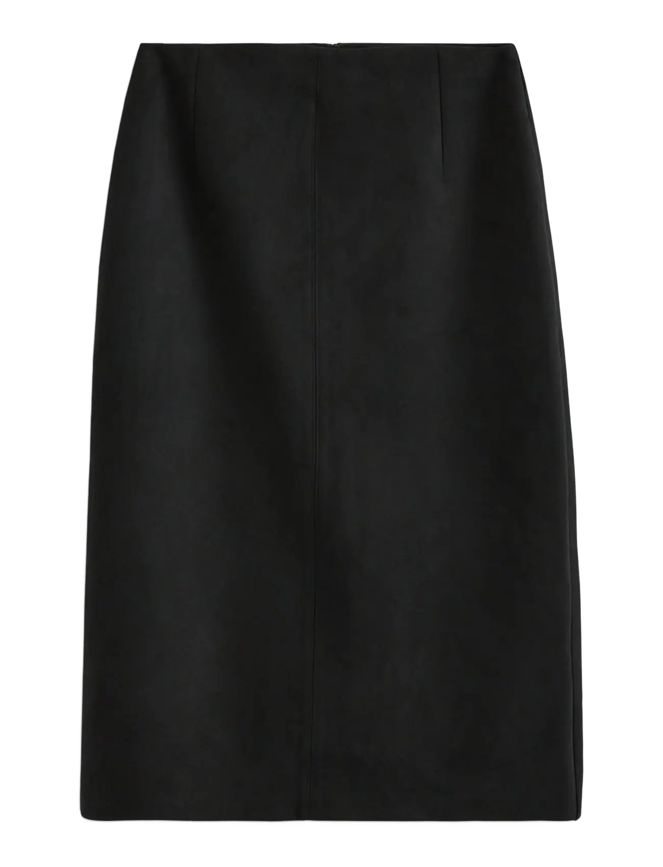 Lindex - Midi skirt in imitation suede - midi kjolar - black - 1