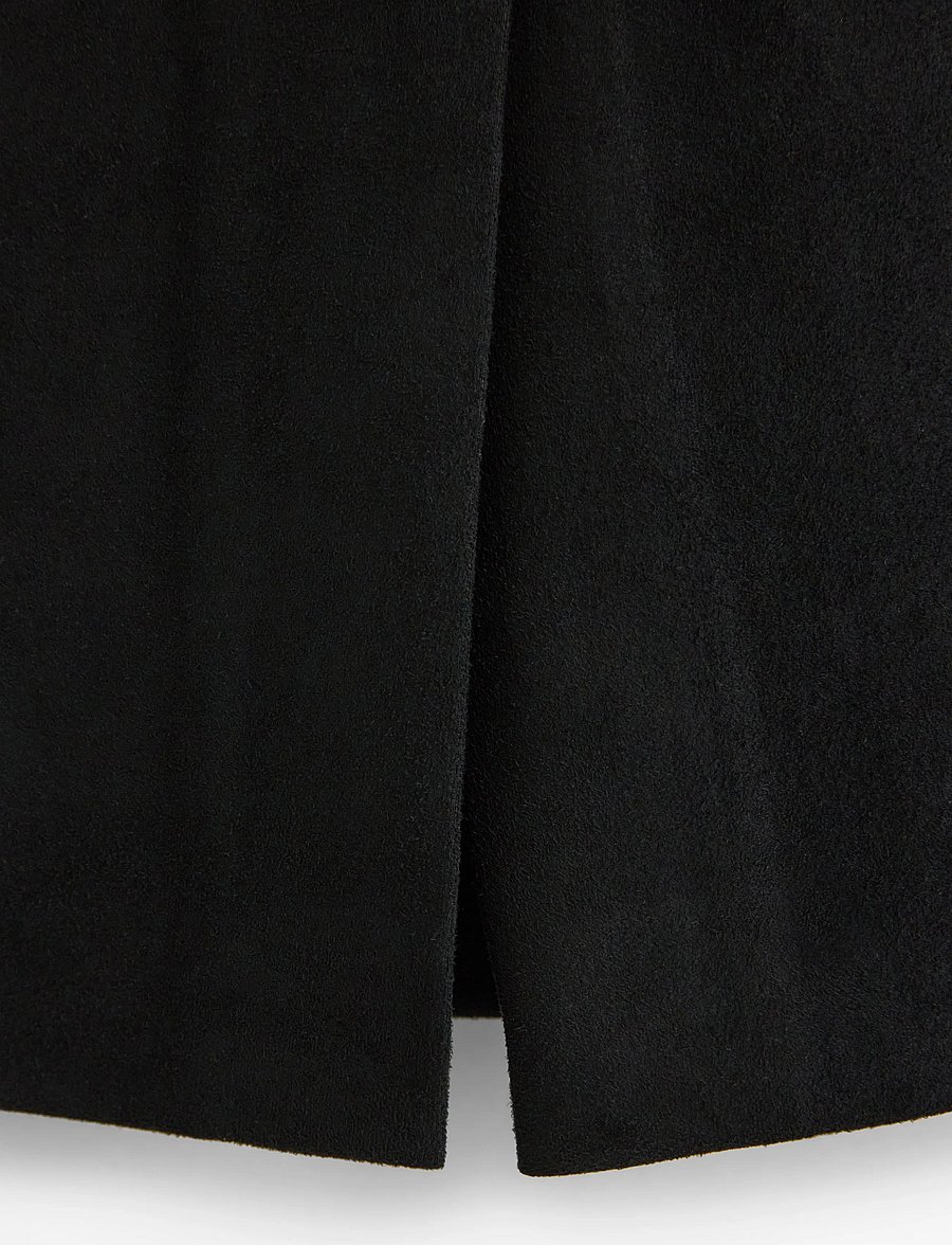 Lindex - Midi skirt in imitation suede - midi skirts - black - 5