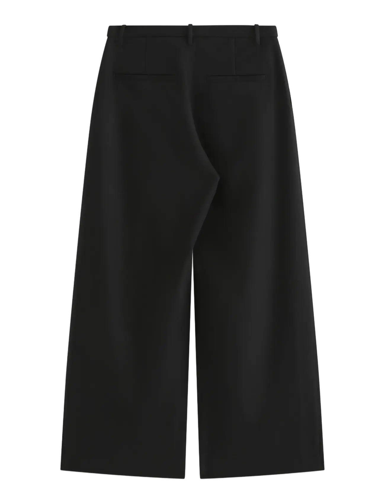 Lindex - Wide trousers with mid waist - bukser med brede ben - black - 2