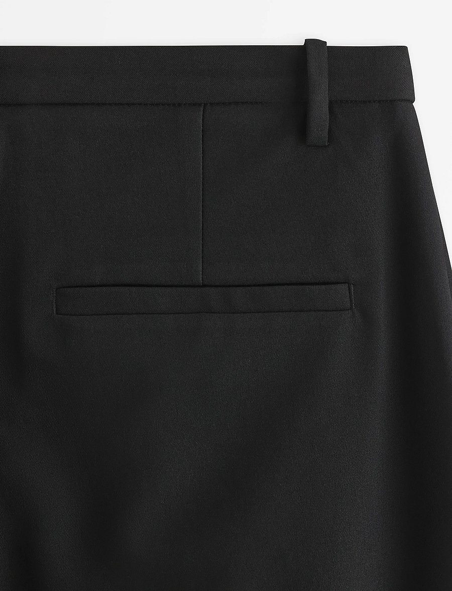 Lindex - Wide trousers with mid waist - bukser med brede ben - black - 5