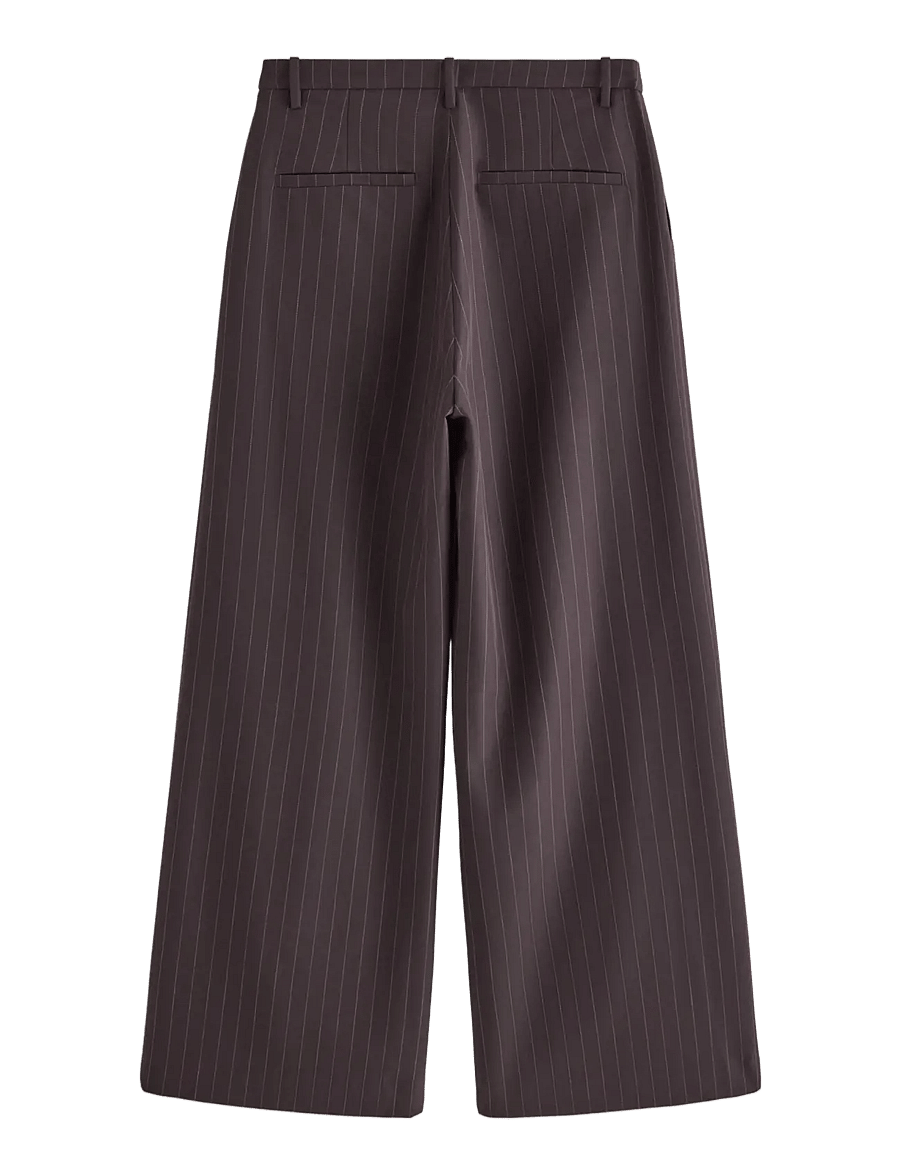 Lindex - Wide trousers with mid waist - hosen mit weitem bein - brown - 2