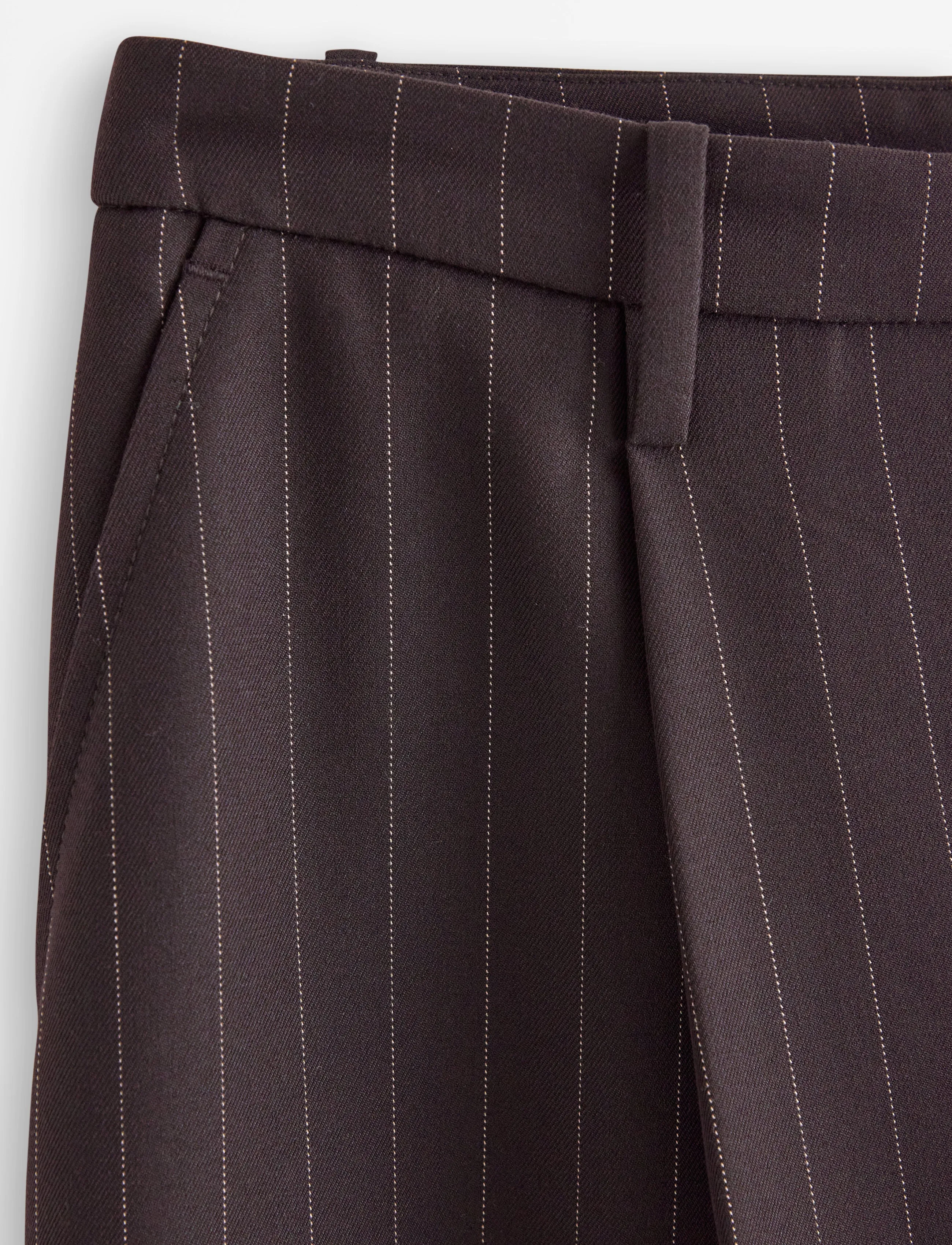 Lindex - Wide trousers with mid waist - wide leg trousers - brown - 5