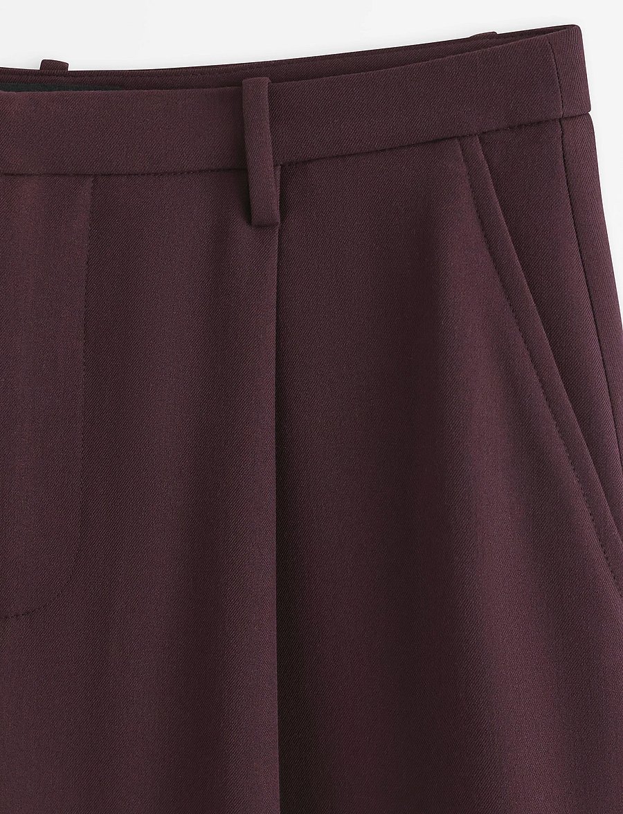 Lindex - Wide trousers with mid waist - bukser med brede ben - dark brown - 5