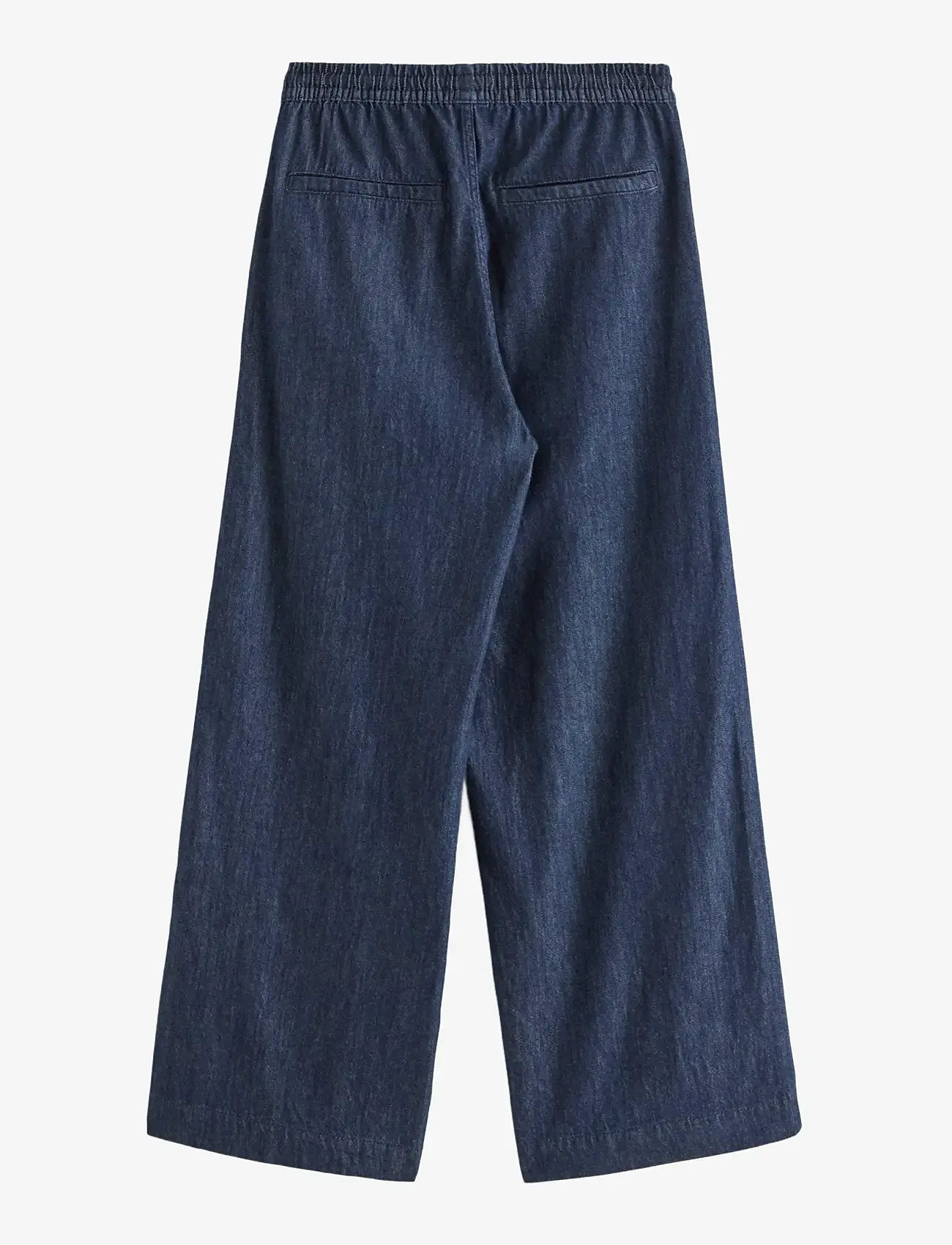 Lindex - WIDE denim trousers with elastic waist - brede jeans - dark denim - 2