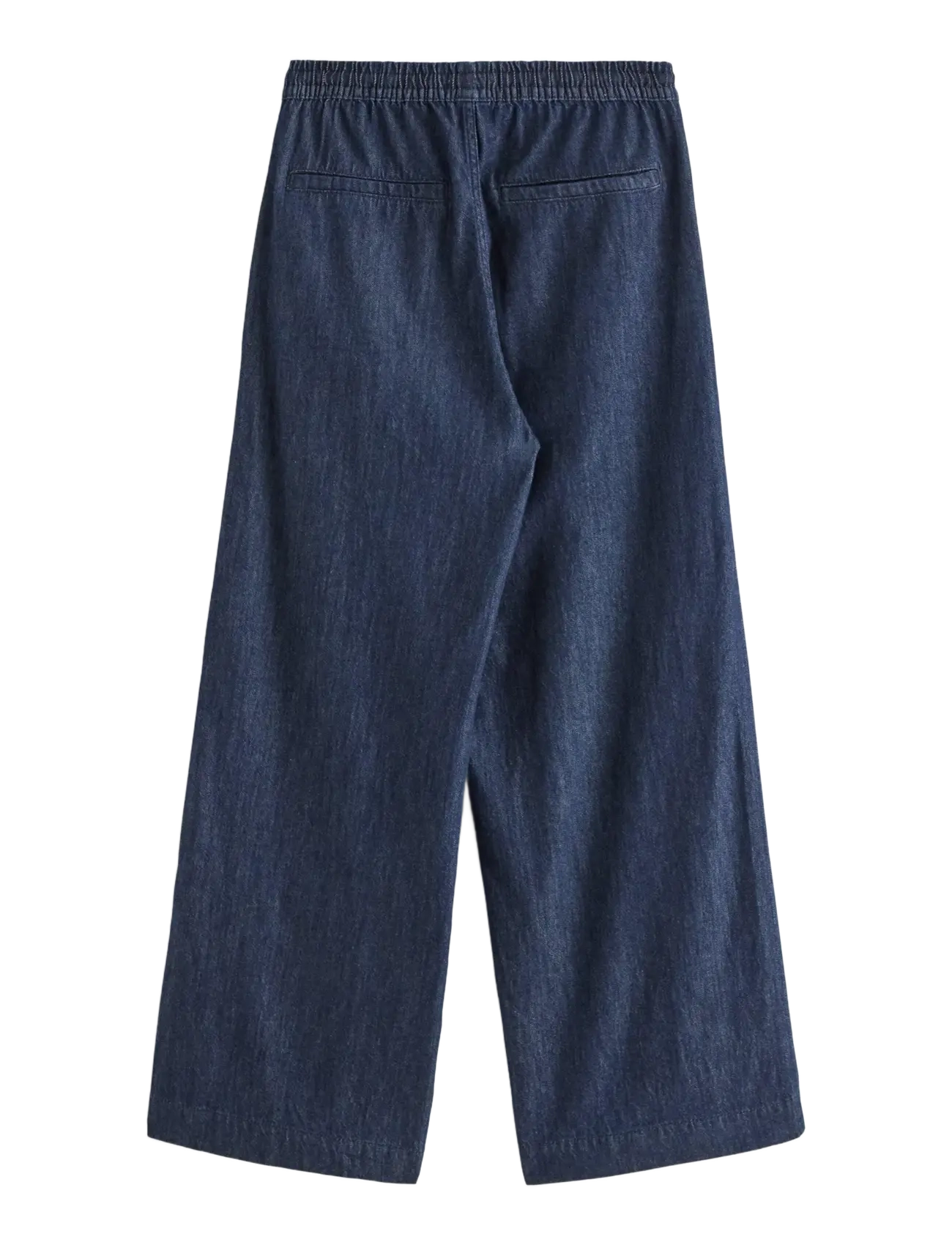 Lindex - WIDE denim trousers with elastic waist - brede jeans - dark denim - 2