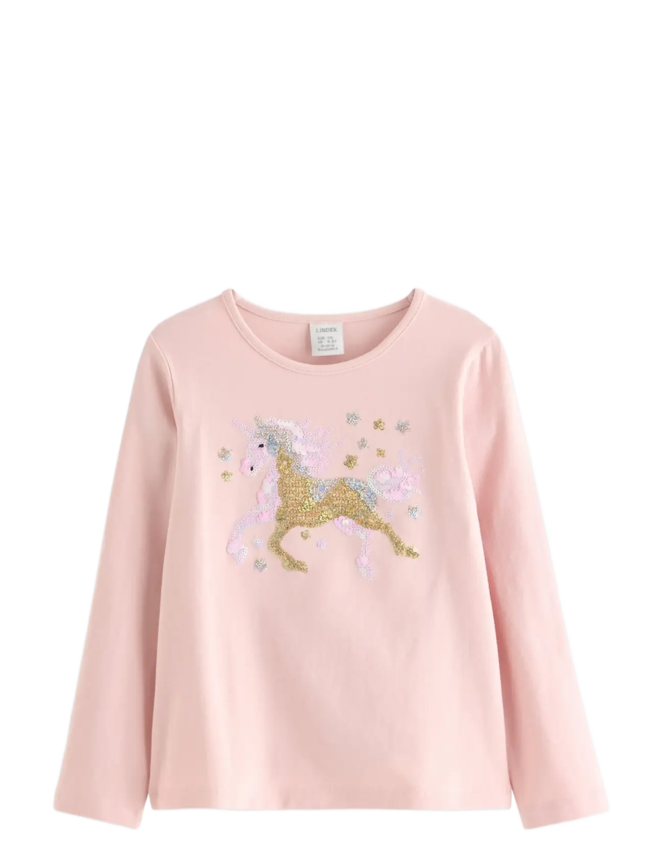 Lindex Long sleeved top with sequins - Lindex - LIGHT DUSTY PINK / pink/rose