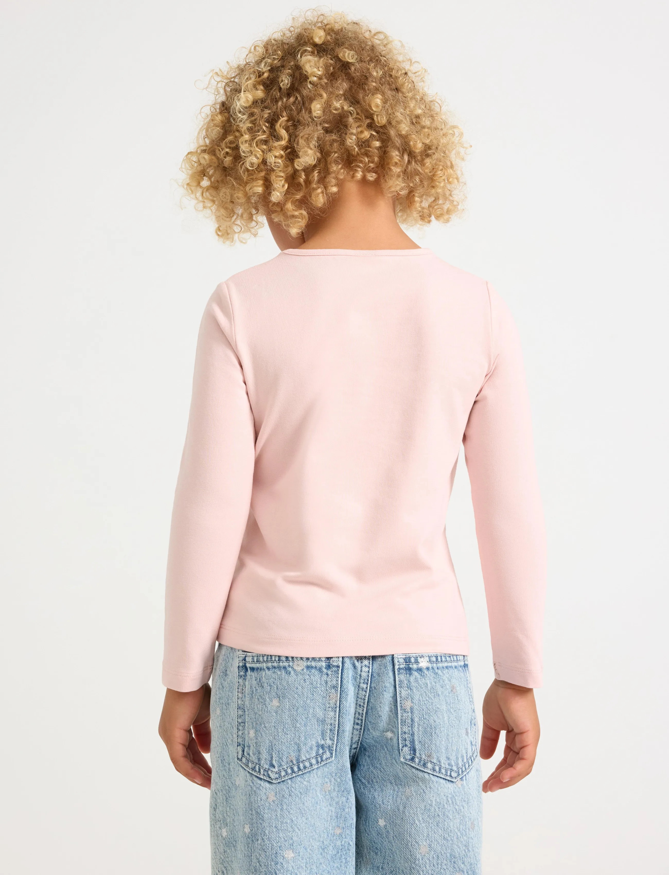 Lindex - Long sleeved top with sequins - light dusty pink - 3