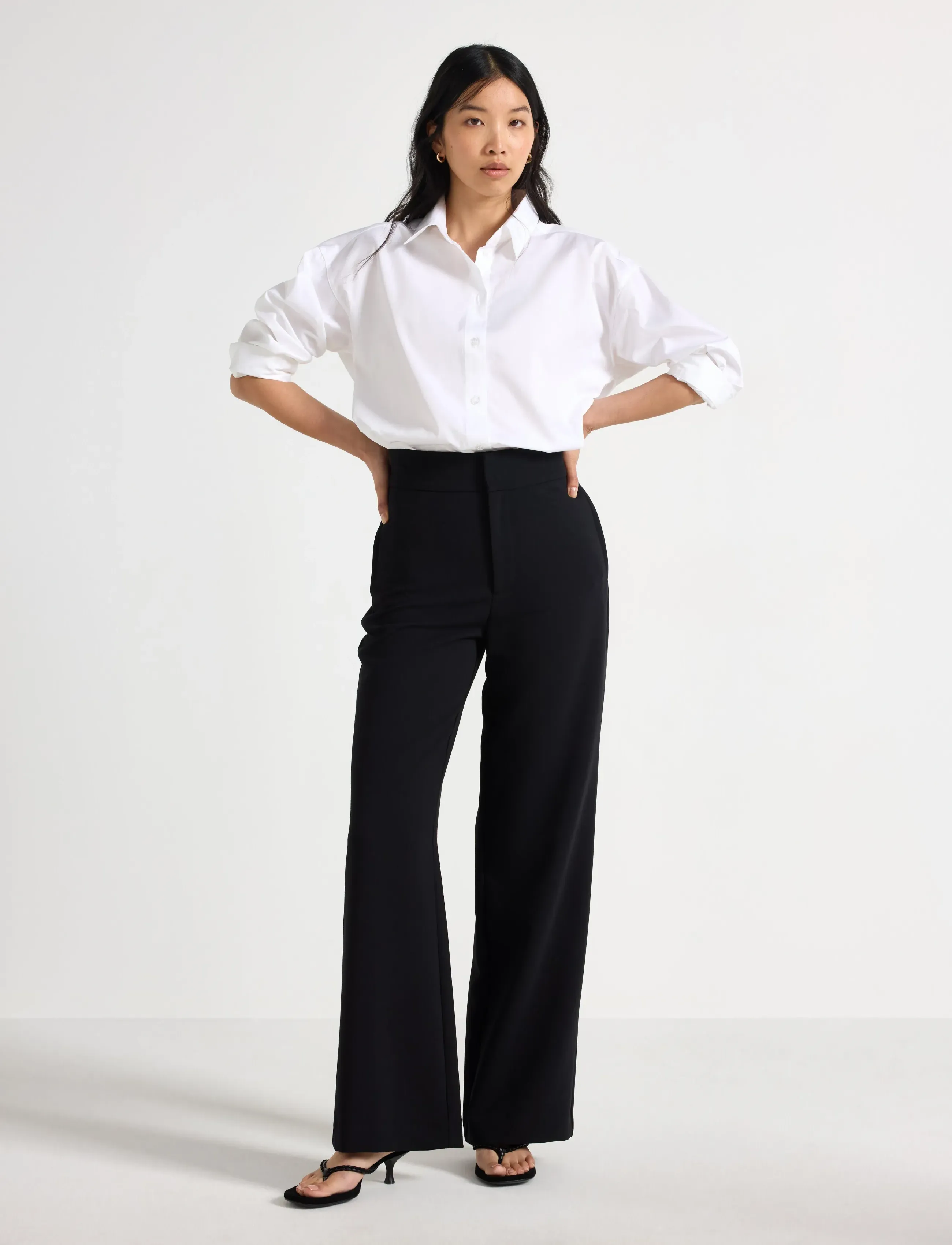 Lindex Lykke Wide Trousers, 42, Schwarz - Leg, Frauen