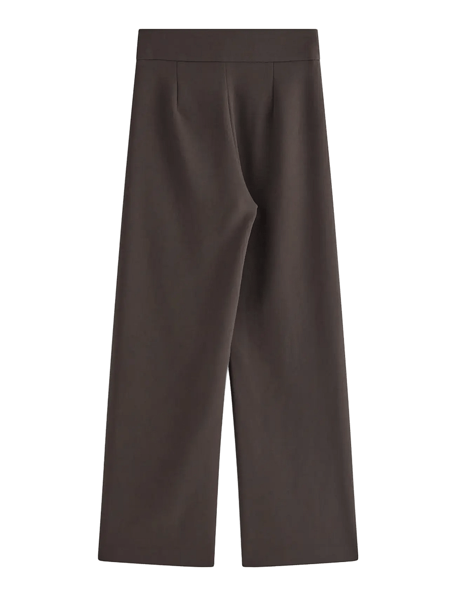 Lindex - Lykke wide trousers - hosen mit weitem bein - dark brown - 2