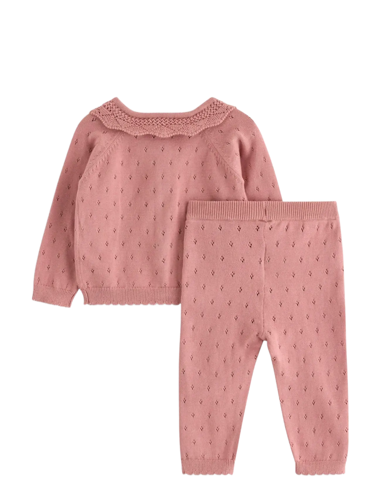Lindex - Set with cardigan and trousers - dusty pink - 1