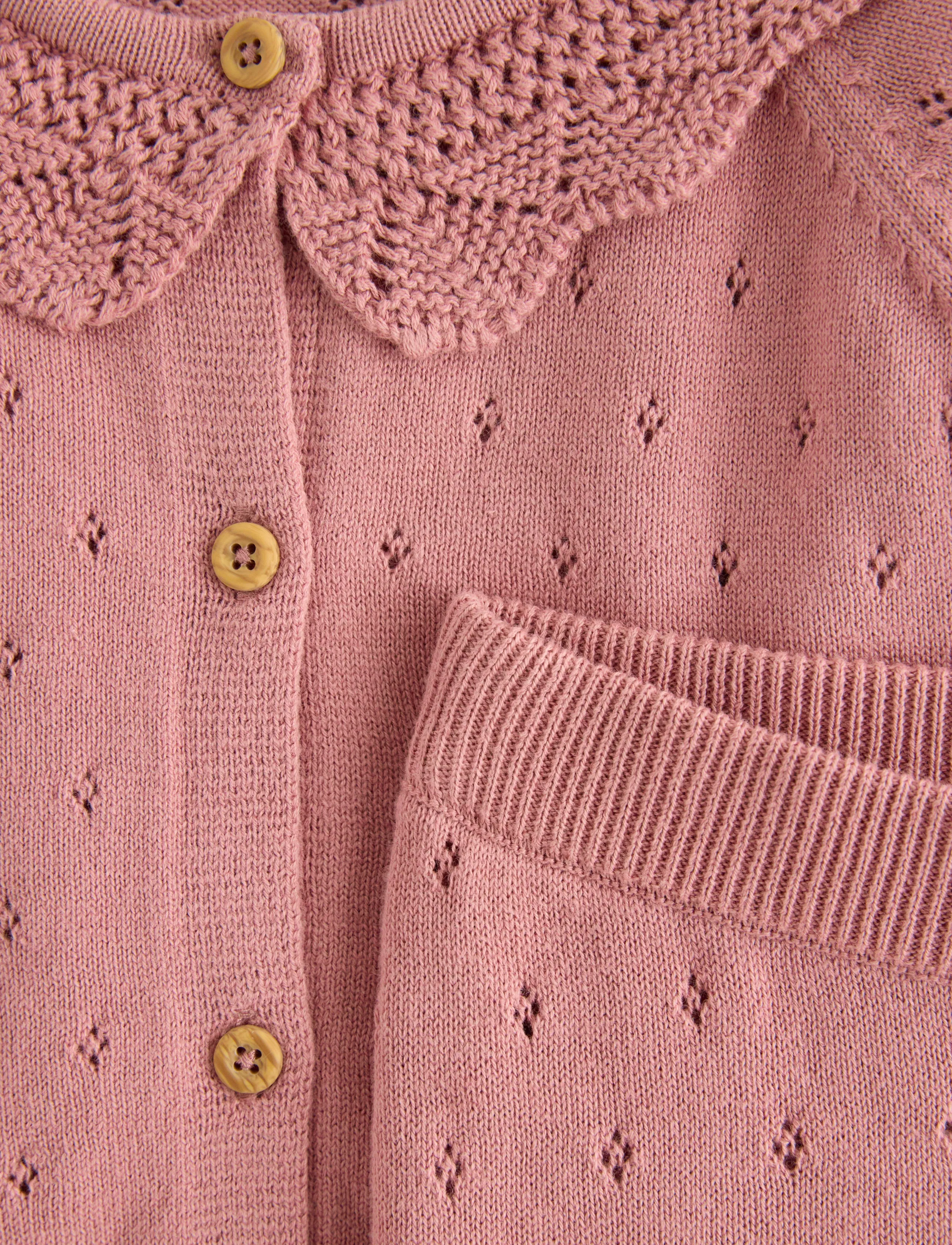 Lindex - Set with cardigan and trousers - dusty pink - 2