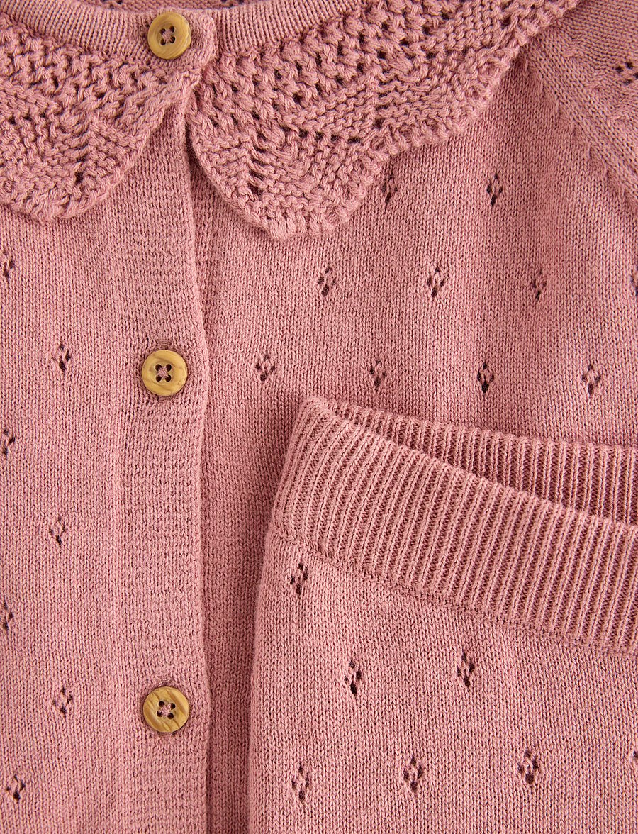 Lindex - Set with cardigan and trousers - dusty pink - 2