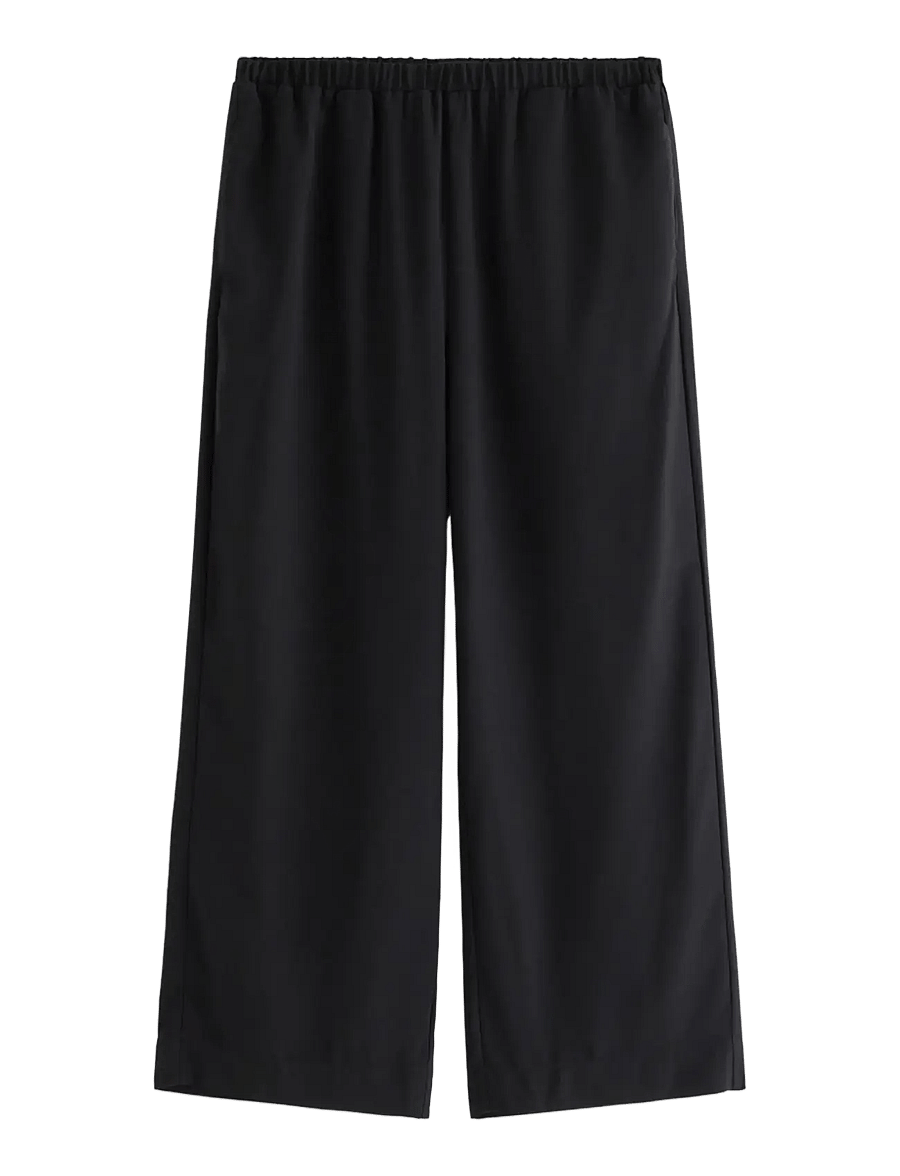 Lindex - STRAIGHT Bella cropped trousers - raka byxor - black - 1