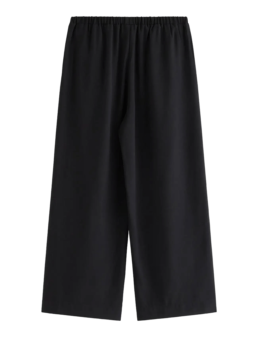 Lindex - STRAIGHT Bella cropped trousers - raka byxor - black - 2