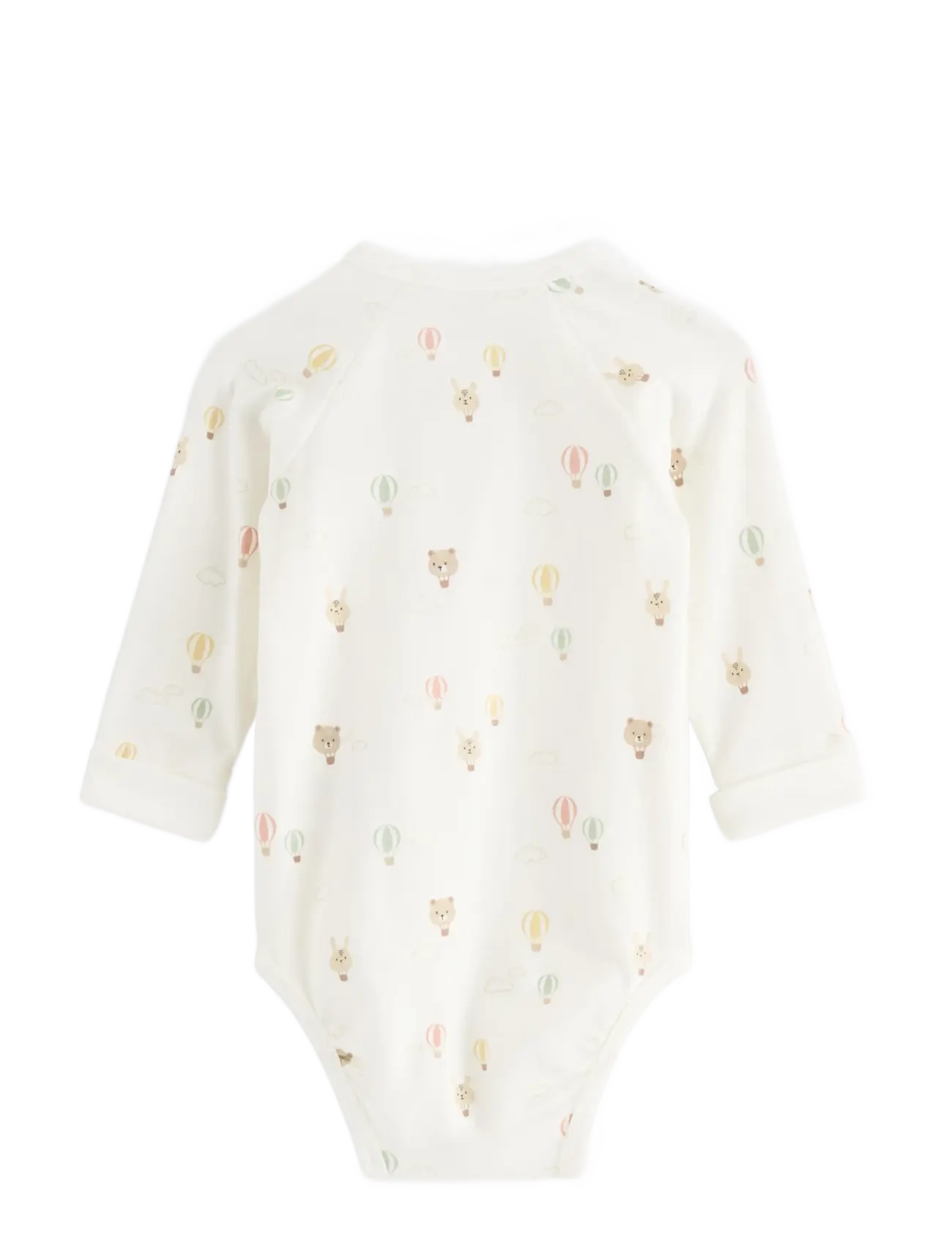 Lindex - Long-sleeved wrap bodysuit - light dusty white - 1