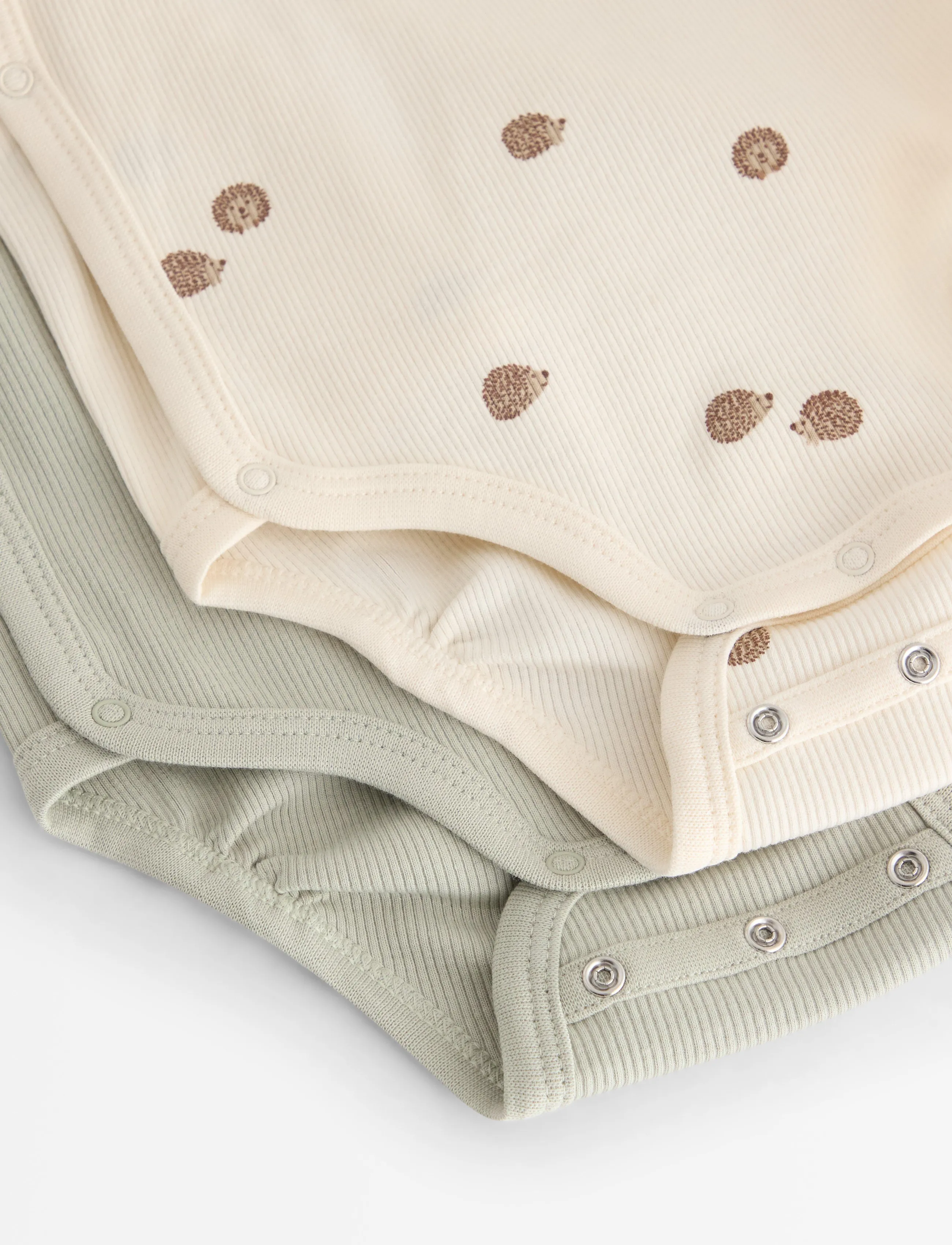 Lindex - 2-pack ribbed wrap bodysuits - pikkade varrukatega - light dusty green - 2