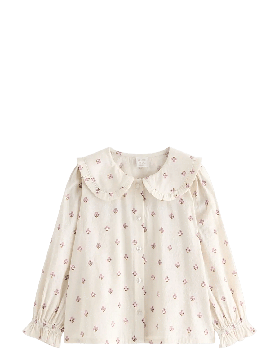 Lindex - Blouse with collar - blusen & tuniken - dusty white - 0