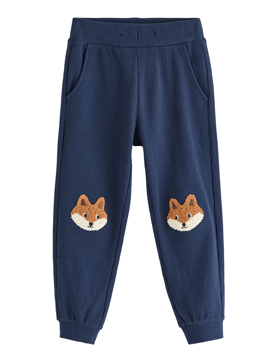 Lindex - Waffled joggers - dressipüksid - dark blue - 0