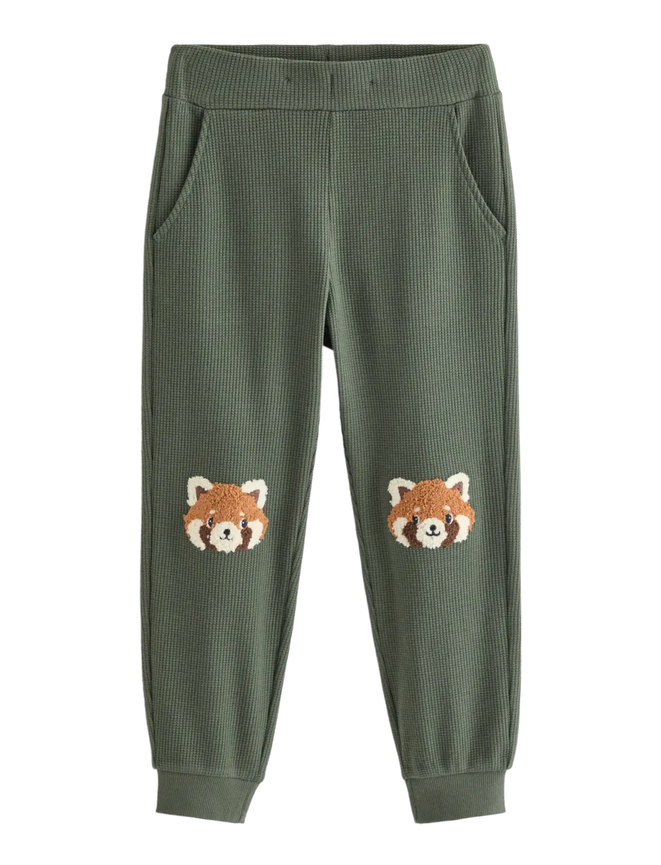 Lindex Waffled Joggers, 122, Unterteile, Khakigrün - Sweatpants, Kinder