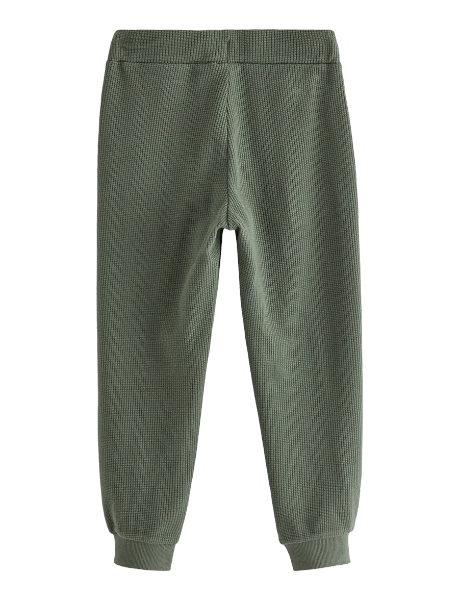 Lindex - Waffled joggers - mjukisbyxor - dusty khaki - 1