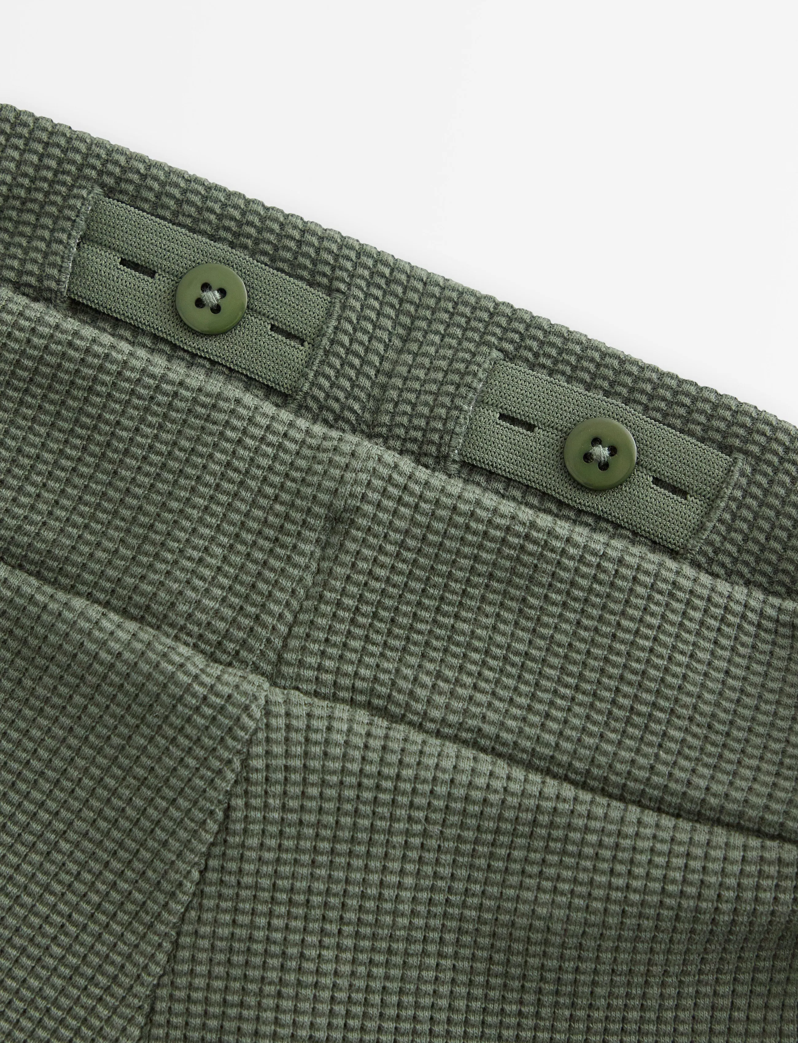 Lindex - Waffled joggers - dusty khaki - 2