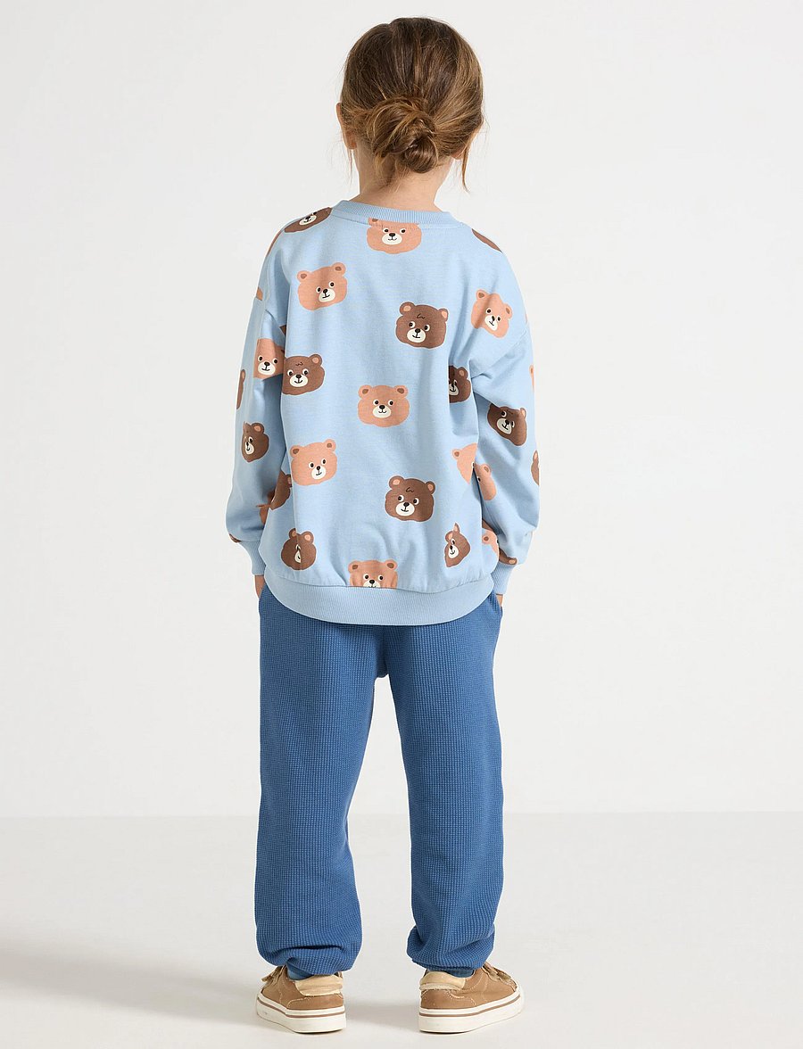 Lindex - Waffled joggers - sweatpants - light dusty blue - 3