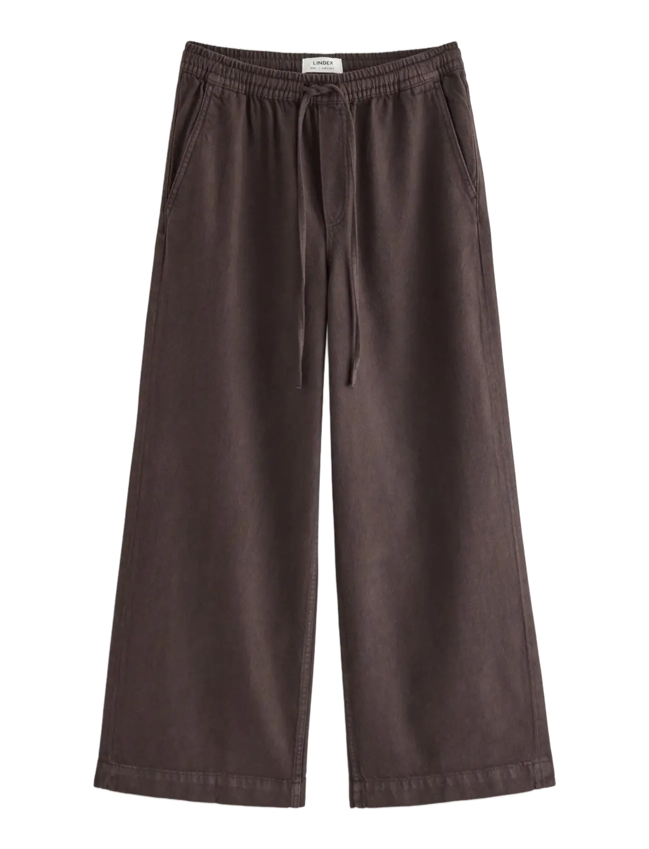 Lindex Wide Trousers, Kvinder, Vide Bukser, Brun, Str: 34