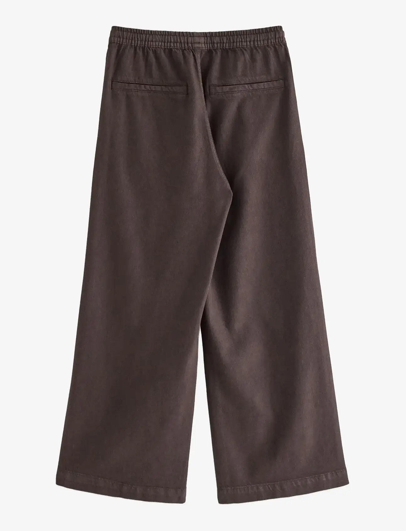Lindex - Wide trousers - bukser med brede ben - dark brown - 1
