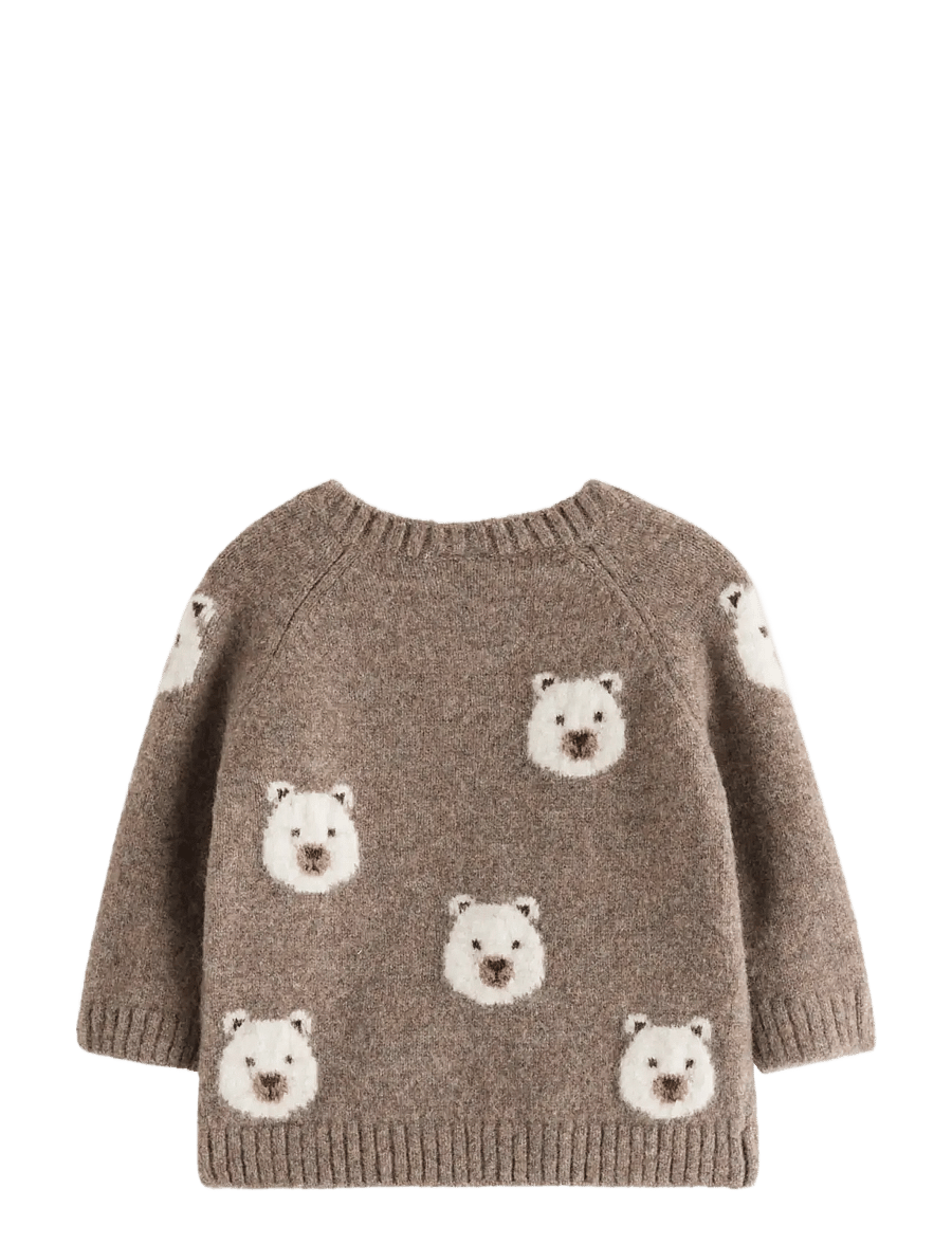 Lindex - Knitted jumper - brown melange - 1