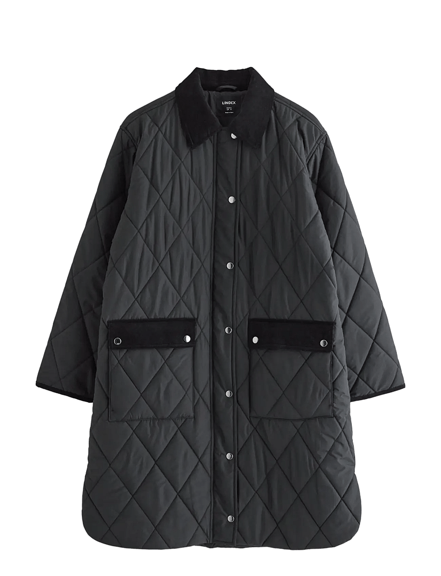 Lindex - Quilted coat - black - 1